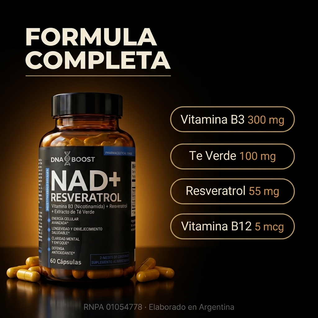 NAD + RESVERATROL │ 60 Cápsulas.