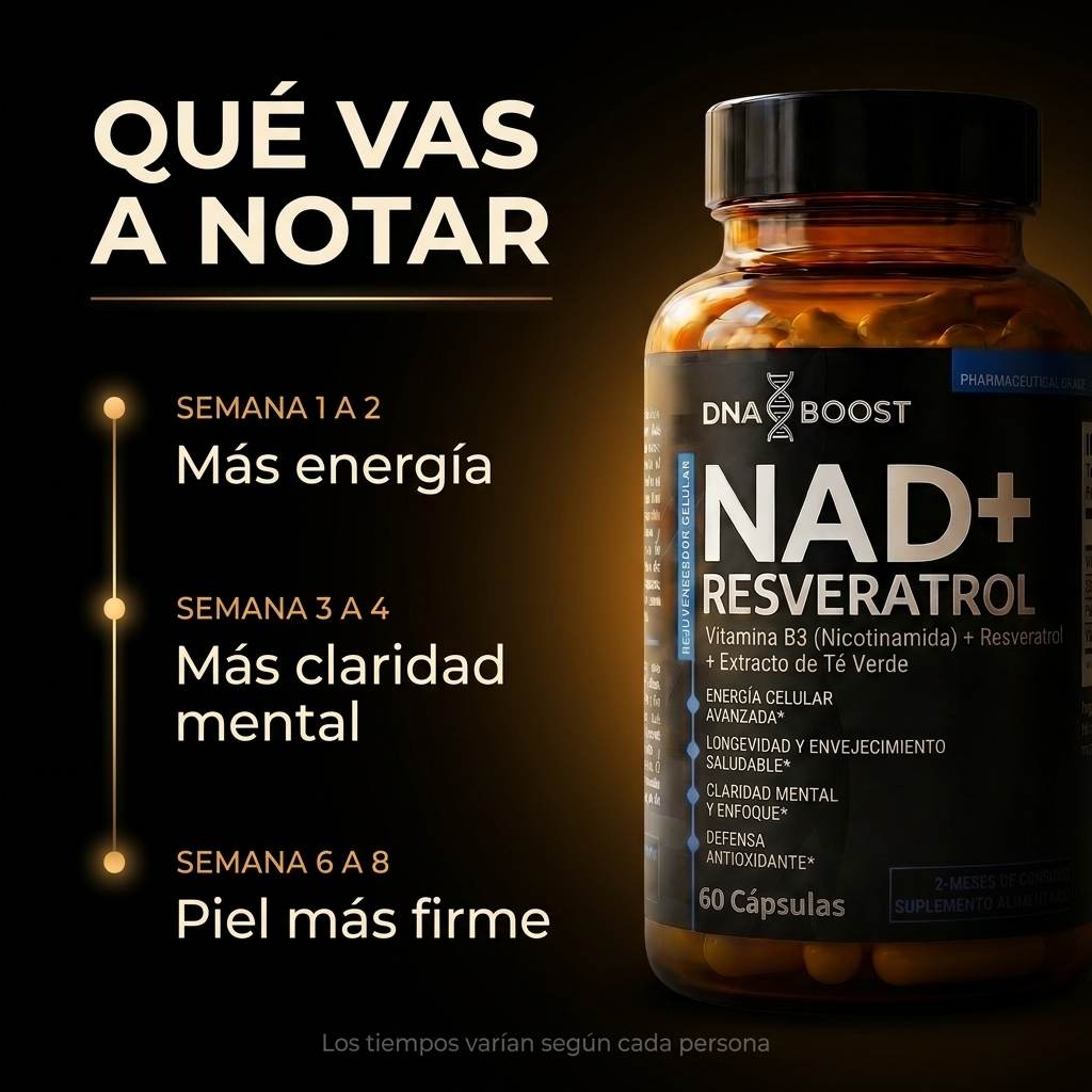 NAD + RESVERATROL │ 60 Cápsulas.