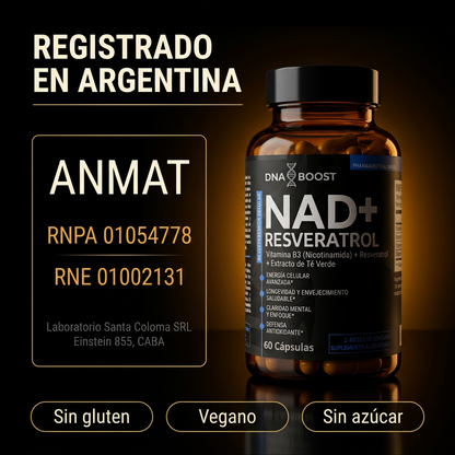 NAD + RESVERATROL │ 60 Cápsulas.