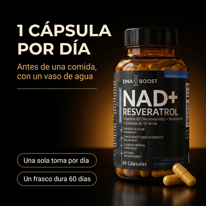NAD + RESVERATROL │ 60 Cápsulas.